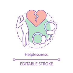 Helplessness concept icon