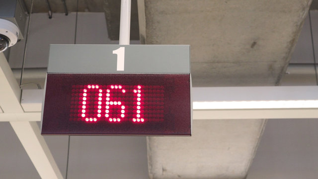 Digital sign for queue counter. (Display Board system in LED light.)