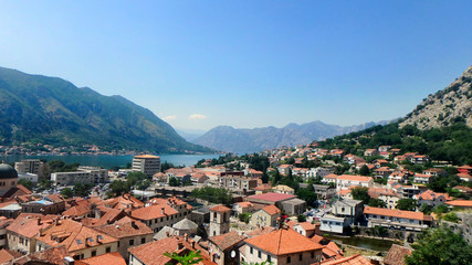 Naklejka na ściany i meble Montenegro Kotor townscape
