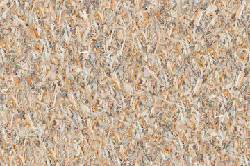 Seamless texture of pressed wood chips. Floor and wall paneling. Oriented strand board
