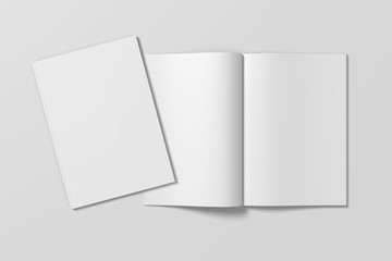 The blank white magazine set