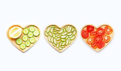 Aloe vera, lemon, cucumber and tomatoes. Natural ingredients for homemade skin care