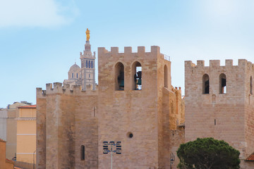 Abbey Saint-Victor  and Basilica Notre-Dame de la Garde - Marseille France
