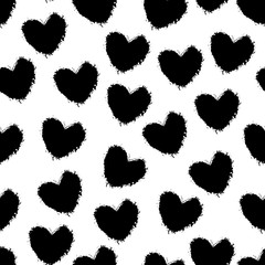 Obraz premium doodle hearts grunge texture