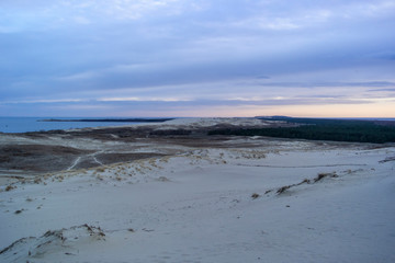 View of Dead Dunes, Curonian Spit and Curonian Lagoon