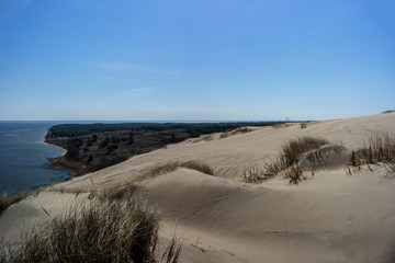 View of Dead Dunes, Curonian Spit and Curonian Lagoon