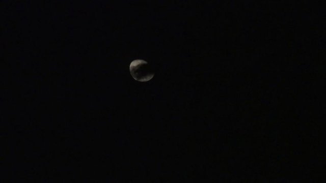 Moon and clouds over the skies of Mexico.