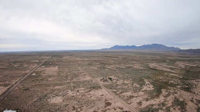 Desert Aerial Hyperlapse Huaco Tanks Texas State Park Mountain Rocks