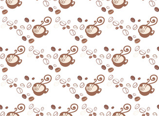 coffee pattern white