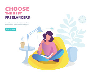 Coworking space, business team concept illustration, perfect for web design, banner, mobile app, landing page, vector flat design