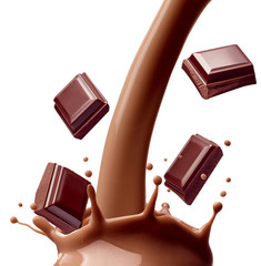 chocolate milk drink splash glass straw