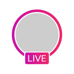 New icon social media avatar frame. Live stories user video streaming. Colorful gradient logo, symbol, sign. Vector illustration EPS 10