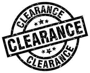 clearance round grunge black stamp