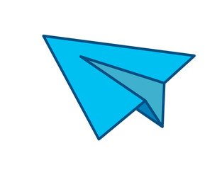 Fototapeta premium Paper plane. Vector illustration of a flat design. EPS 10.