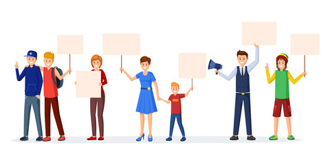Fototapeta premium Human rights protection flat vector illustration