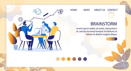 Vector Illustration is Written Brainstorm Cartoon.