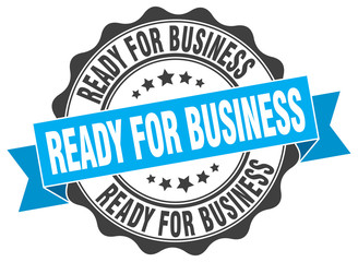 Fototapeta premium ready for business stamp. sign. seal