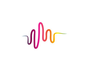 Fototapeta premium Sound waves vector illustration design 