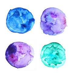 Abstract background. Watercolor blue, purple drops. Design of cards, invitations, flyers, business cards.