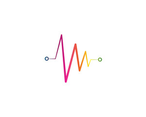 Sound waves vector illustration design 