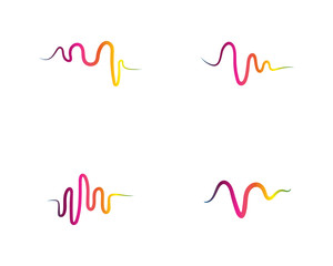 Sound waves vector illustration design 