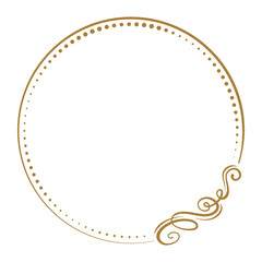 Vector floral vintage frame on a white background.
