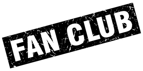 square grunge black fan club stamp
