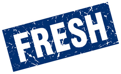 square grunge blue fresh stamp