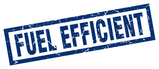 square grunge blue fuel efficient stamp