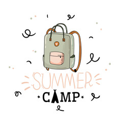 Summer Cocktails Party print with cute holiday elements and lettering on white background.  Hand drawn trendy style. Vector. Good for invitations, labels, tags, web, banners, posters, cards, flyers