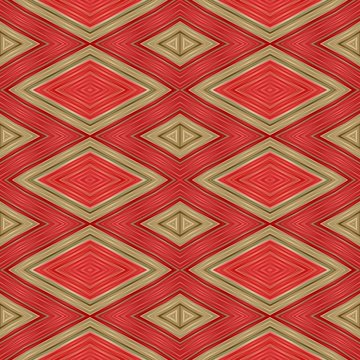 seamless diamond pattern with red, light brown, skin colors. repeating arabesque background for textile fashion, digital printing, postcards or wallpaper design.