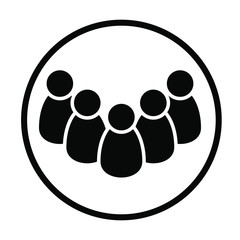 User icon vector. People symbol, People crowd vector illustration.