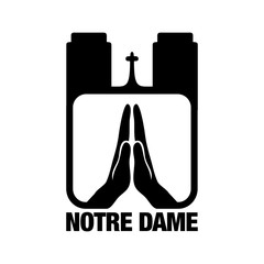 Pray for Notre Dame - cathedral in central Paris. The inferno destroyed the roof of the 850-year-old UNESCO world heritage landmark.