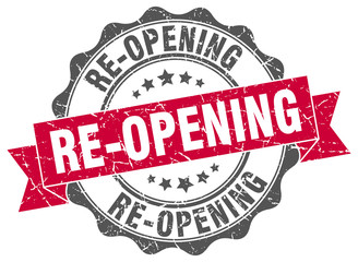 Fototapeta premium re-opening stamp. sign. seal