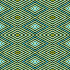 seamless diamond pattern with olive green, light green, turquoise, dark green colors. repeating arabesque background for textile fashion, digital printing, postcards or wallpaper design.