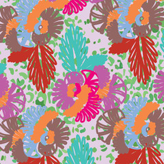 Fashionable pattern in small flowers.  Leaves texture pattern floral background.