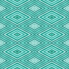 seamless diamond pattern with turquoise, green, dark green colors. repeating arabesque background for textile fashion, digital printing, postcards or wallpaper design.