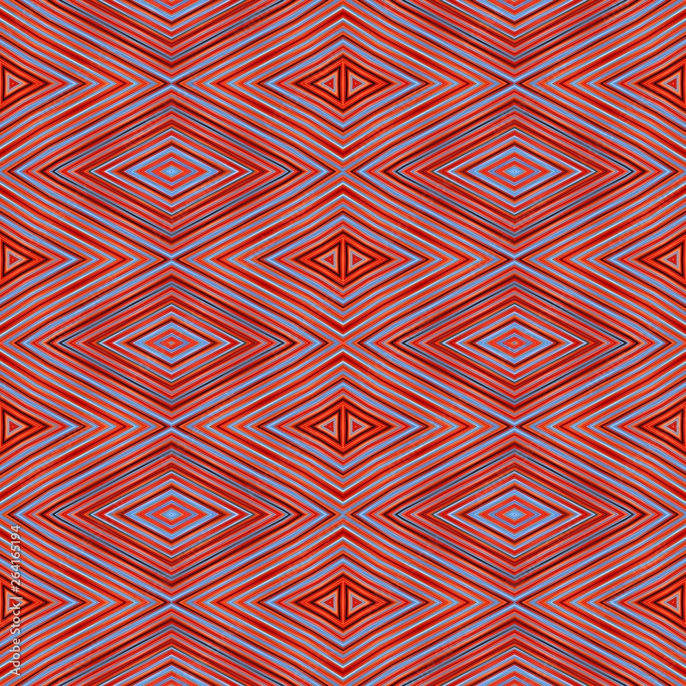 Poster seamless diamond pattern with red, pink, mauve colors. repeating arabesque background for textile fa