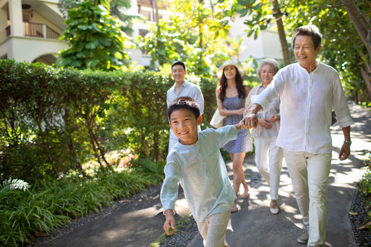 Happy family on vacation