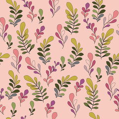Fototapeta premium Texture with flowers and plants. Floral ornament. Original flowers pattern.