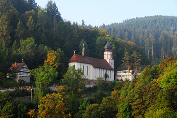 Obraz premium church in the mountains