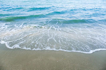 sea wave  on sand beach.