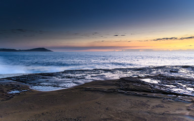 Rock Platform Dawn Seascape