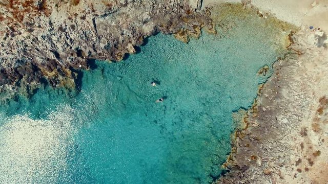 Aerial shots of a seaside in Greece.