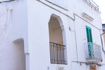 Italy, Ostuni, typical houses of the ancient historical center