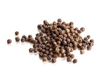 Black pepper isolated on white background