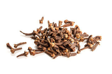 Spice cloves isolated on white background