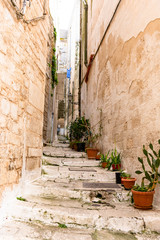 Fototapeta na wymiar Italy, Ostuni, a typical street in the ancient historic center