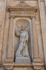 Italy, Ostuni, view and detail of the church of San Francesco