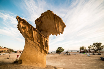 Fototapeta premium Eroded rocks in Bolnuevo, Murcia